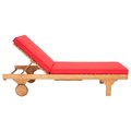 Safavieh Newport Chaise Lounge Chair, Natural & Red PAT7022R